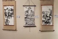 「別れ話」「慈悲の涙」「大船観音」 (墨絵)平本 洛外 「別れ話」「慈悲の涙」「大船観音」 (墨絵)平本 洛外