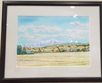 「霊峰の初冠雪」(パステル画)永野 修武 「霊峰の初冠雪」(パステル画)永野 修武