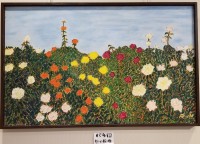 「バラ園」「Mさん」「迷い子の人形」(油彩画)野田 倫也 「バラ園」(油彩画)野田 倫也