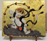 「雷神」(鎌倉彫)大石 陸平 「風神」「雷神」 (鎌倉彫)大石 陸平