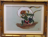 「風神」(ちぎり絵)大石 暢子 「風神」「雷神」「仏像」(ちぎり絵)大石 暢子