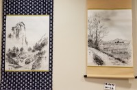 「奇峰」「アルプスの村」「みのり」(水墨画)鈴木 頌山 「奇峰」「アルプスの村」「みのり」(水墨画)鈴木 頌山